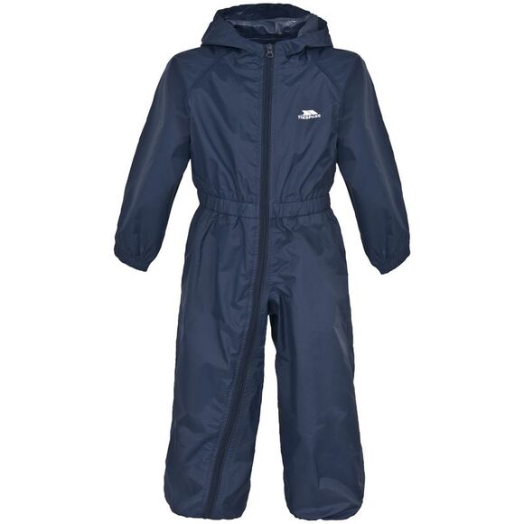 Trespass Childrens/Kids Button Waterproof Rain Suit / Navy Blue - Picture 1 of 5